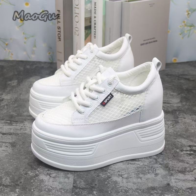 Wedge Heeled Sneaker - أحذية رياضية نسائية شبكية ذات نعل
