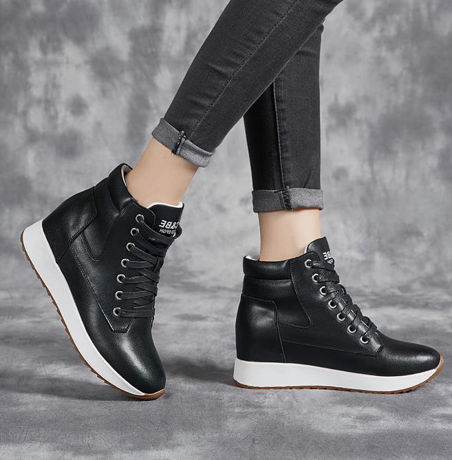 7 سنتيمتر جلد طبيعي النساء الك - مراجعة Wedge Heeled Sneaker وسعره