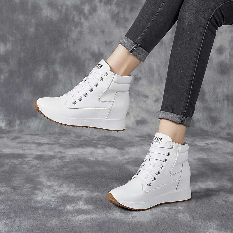 7 سنتيمتر جلد طبيعي النساء الك - مراجعة Wedge Heeled Sneaker وسعره