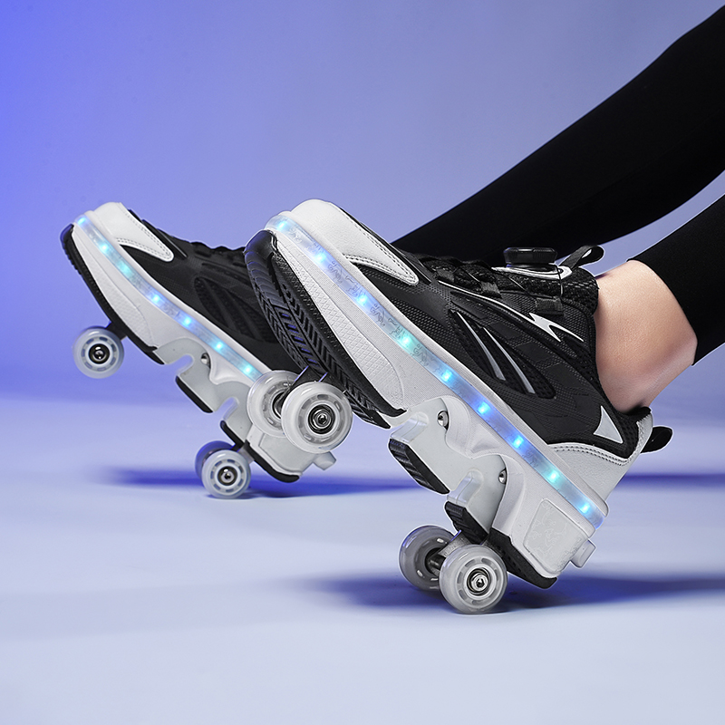 أحذية تزلج مزدوجة بأربع عجلات  - مراجعة Women'S Shoes Professional وسعره